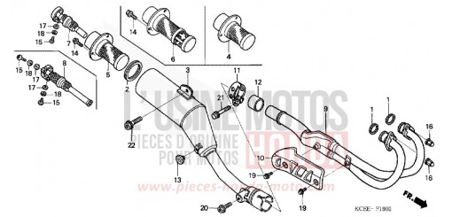 EXHAUST MUFFLER XR250R4 de 2004